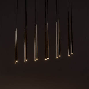 Lampa glamour wiszące tuby Piano XII 150cm złota TK Lighting