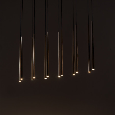 Lampa glamour wiszące tuby Piano XII 150cm złota TK Lighting