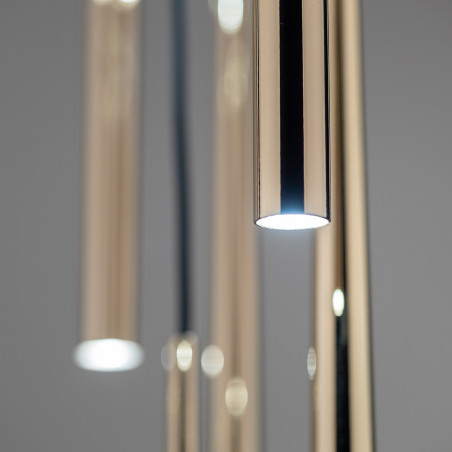 Lampa glamour wiszące tuby Piano X 35cm złota TK Lighting