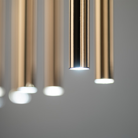 Lampa glamour wiszące tuby Piano XII 150cm złota TK Lighting