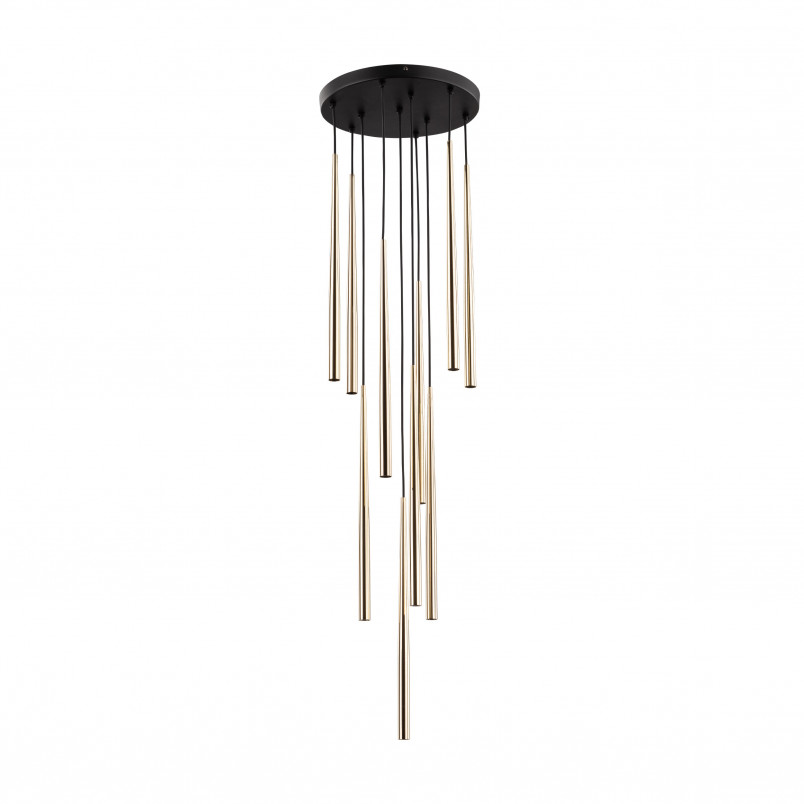 Lampa glamour wiszące tuby Piano X 35cm złota TK Lighting