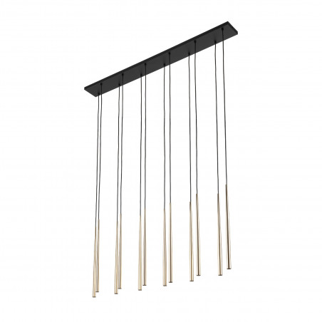 Lampa glamour wiszące tuby Piano XII 150cm złota TK Lighting