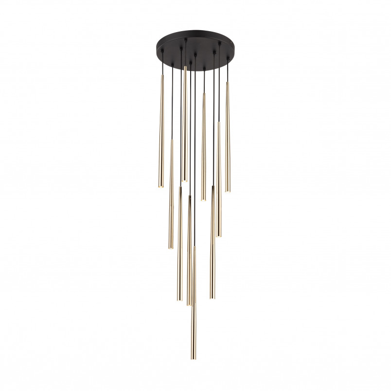 Lampa glamour wiszące tuby Piano X 35cm złota TK Lighting