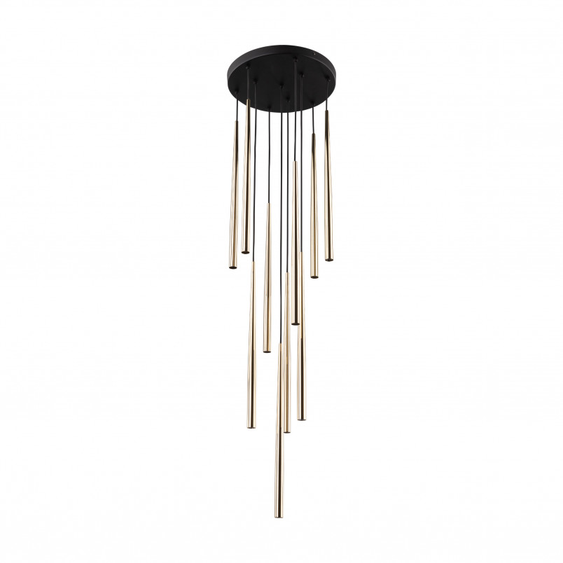 Lampa glamour wiszące tuby Piano X 35cm złota TK Lighting