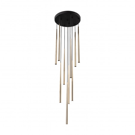 Lampa glamour wiszące tuby Piano X 35cm złota TK Lighting