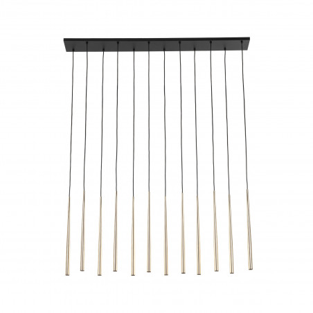 Lampa glamour wiszące tuby Piano XII 150cm złota TK Lighting