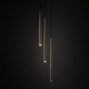 Lampa glamour wiszące tuby Piano III 20cm złota TK Lighting