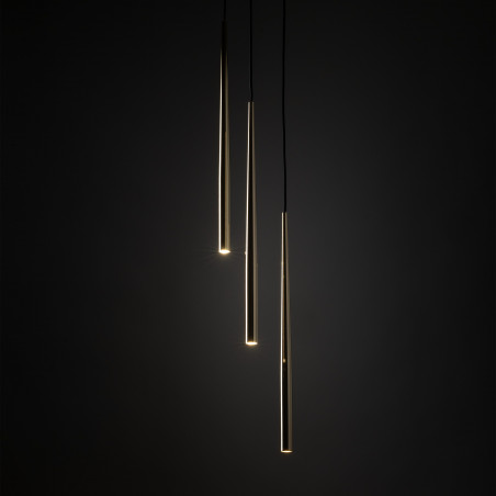 Lampa glamour wiszące tuby Piano III 20cm złota TK Lighting