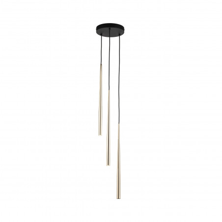 Lampa glamour wiszące tuby Piano III 20cm złota TK Lighting