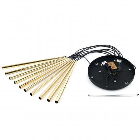 Lampa glamour wiszące tuby Piano X 35cm złota TK Lighting