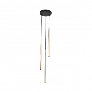 Lampa glamour wiszące tuby Piano III 20cm złota TK Lighting