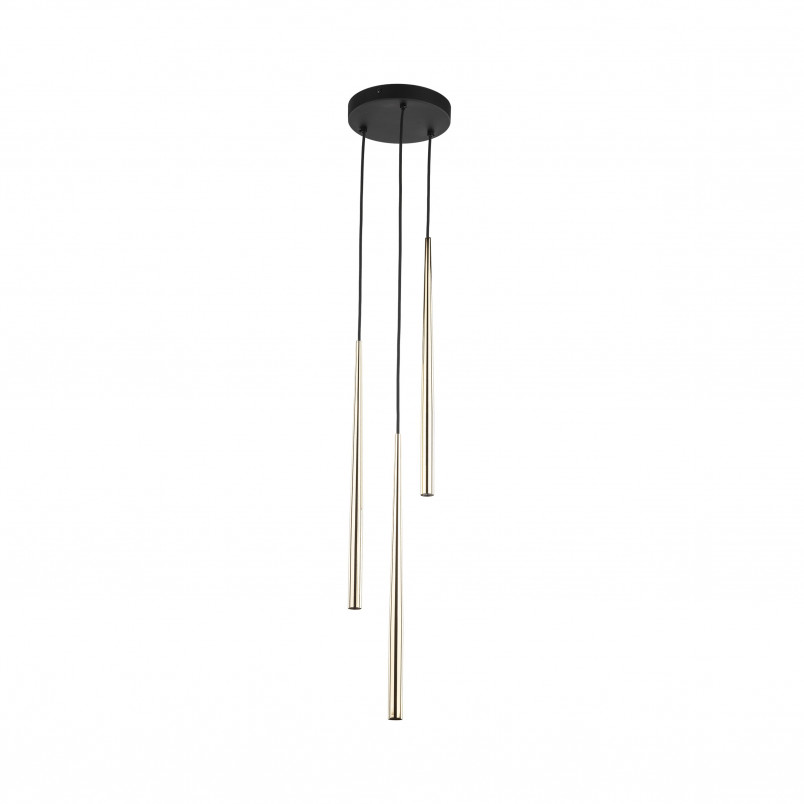 Lampa glamour wiszące tuby Piano III 20cm złota TK Lighting