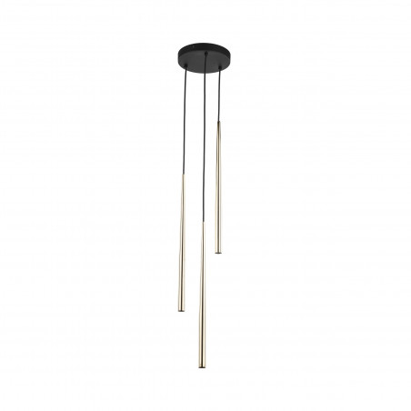 Lampa glamour wiszące tuby Piano III 20cm złota TK Lighting