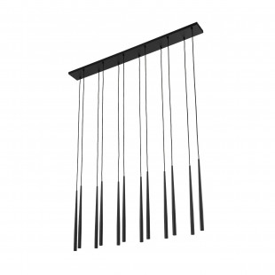 Lampa wiszące tuby Piano XII 120cm czarna TK Lighting