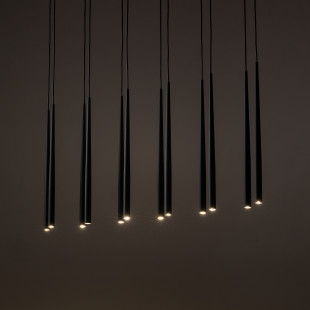 Lampa wiszące tuby Piano XII 120cm czarna TK Lighting