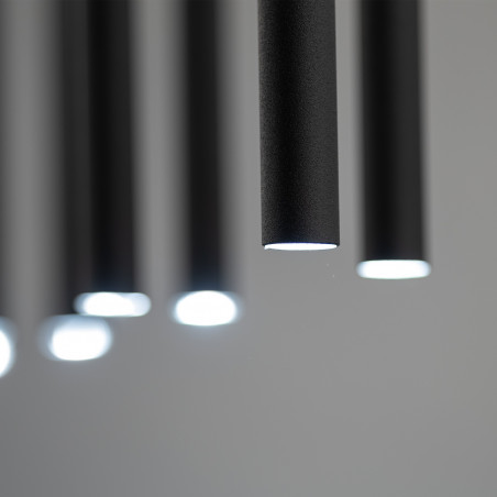 Lampa wiszące tuby Piano XII 120cm czarna TK Lighting