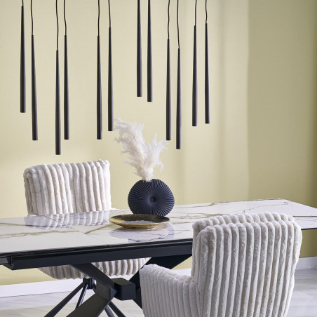 Lampa wiszące tuby Piano XII 120cm czarna TK Lighting
