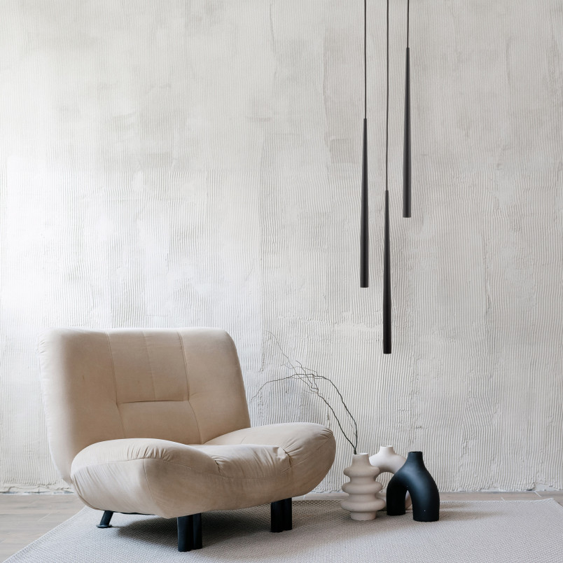 Lampa wiszące tuby Piano III 20cm czarna TK Lighting