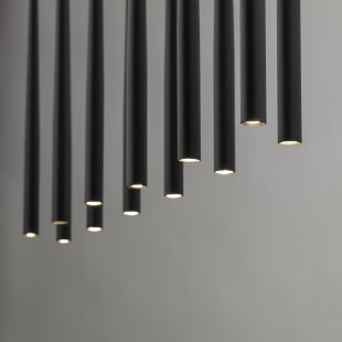 Lampa wiszące tuby Piano XII 120cm czarna TK Lighting