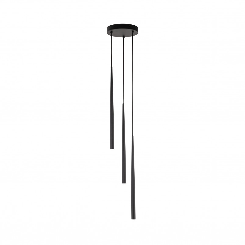 Lampa wiszące tuby Piano III 20cm czarna TK Lighting