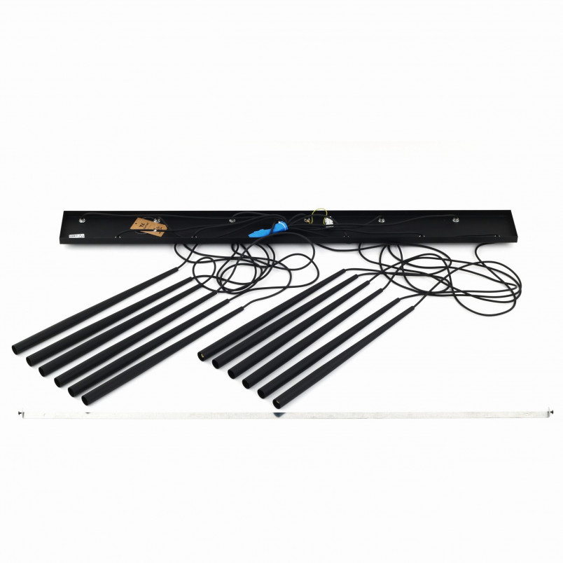 Lampa wiszące tuby Piano XII 120cm czarna TK Lighting