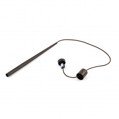 Lampa wisząca tuba Piano 5,2cm brązowa TK Lighting