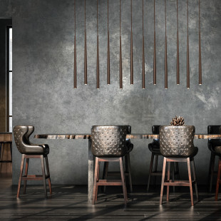Lampa wiszące tuby Piano XII 120cm brązowa TK Lighting