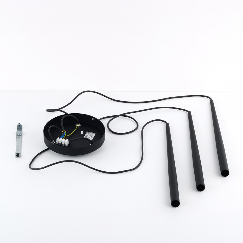 Lampa wiszące tuby Piano III 20cm czarna TK Lighting