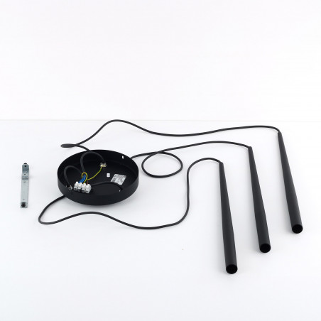 Lampa wiszące tuby Piano III 20cm czarna TK Lighting