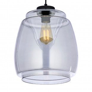 Lampa szklana retro Pilar 26cm grafit lustrzany TK Lighting