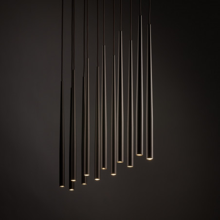 Lampa wiszące tuby Piano XII 120cm brązowa TK Lighting