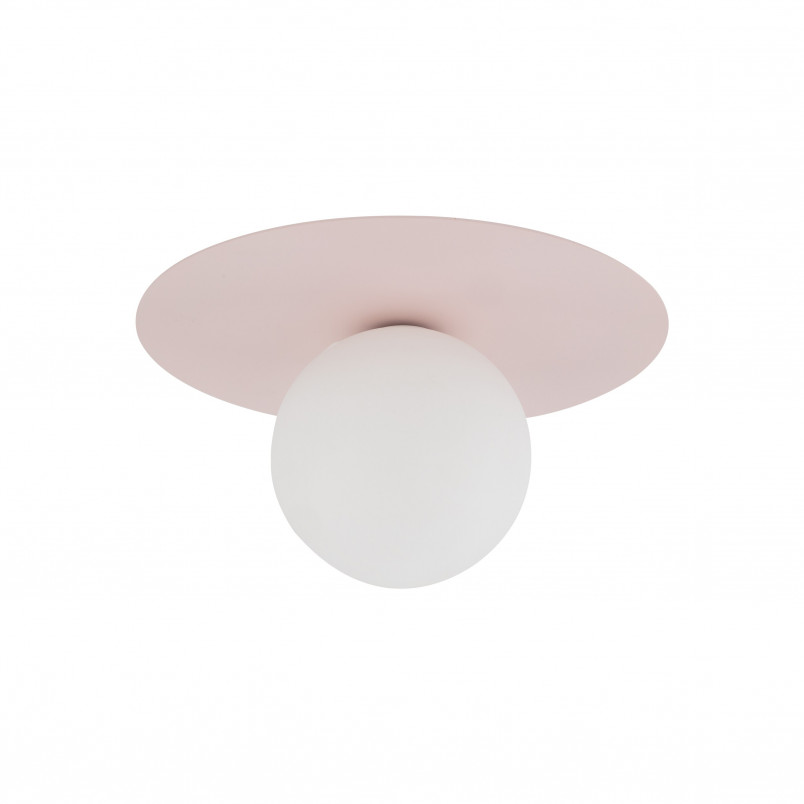 Plafon szklany kula Pixi 25cm biały / różowy Lighting