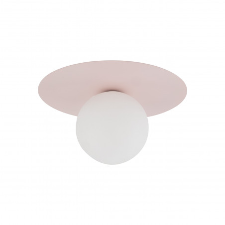 Plafon szklany kula Pixi 25cm biały / różowy Lighting