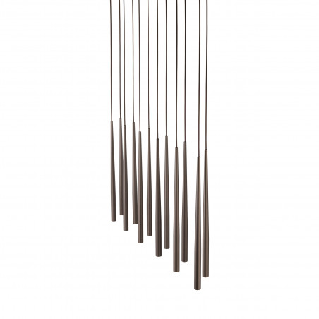 Lampa wiszące tuby Piano XII 120cm brązowa TK Lighting