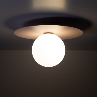 Plafon szklany kula Pixi 25cm biały / różowy Lighting