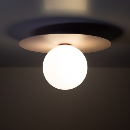 Plafon szklany kula Pixi 25cm biały / różowy Lighting