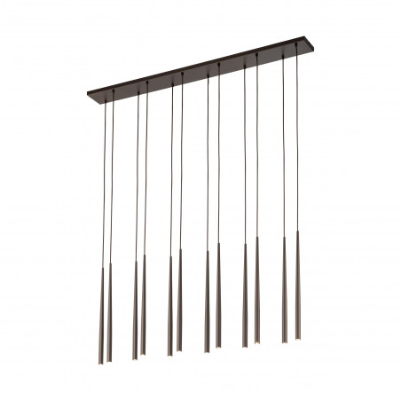 Lampa wiszące tuby Piano XII 120cm brązowa TK Lighting