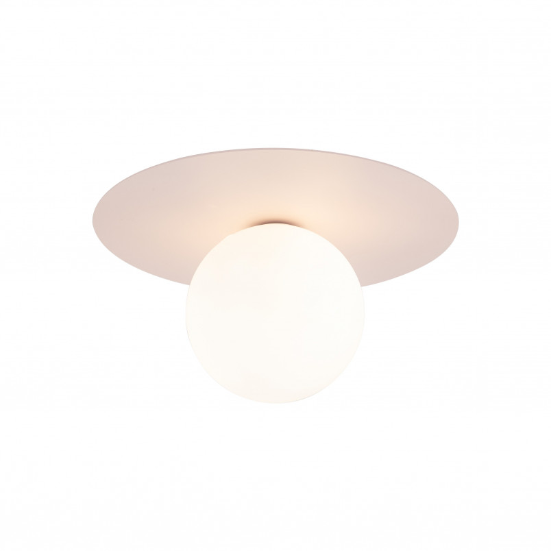 Plafon szklany kula Pixi 25cm biały / różowy Lighting