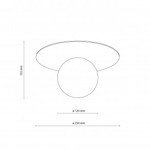 Plafon szklany kula Pixi 25cm biały / różowy Lighting
