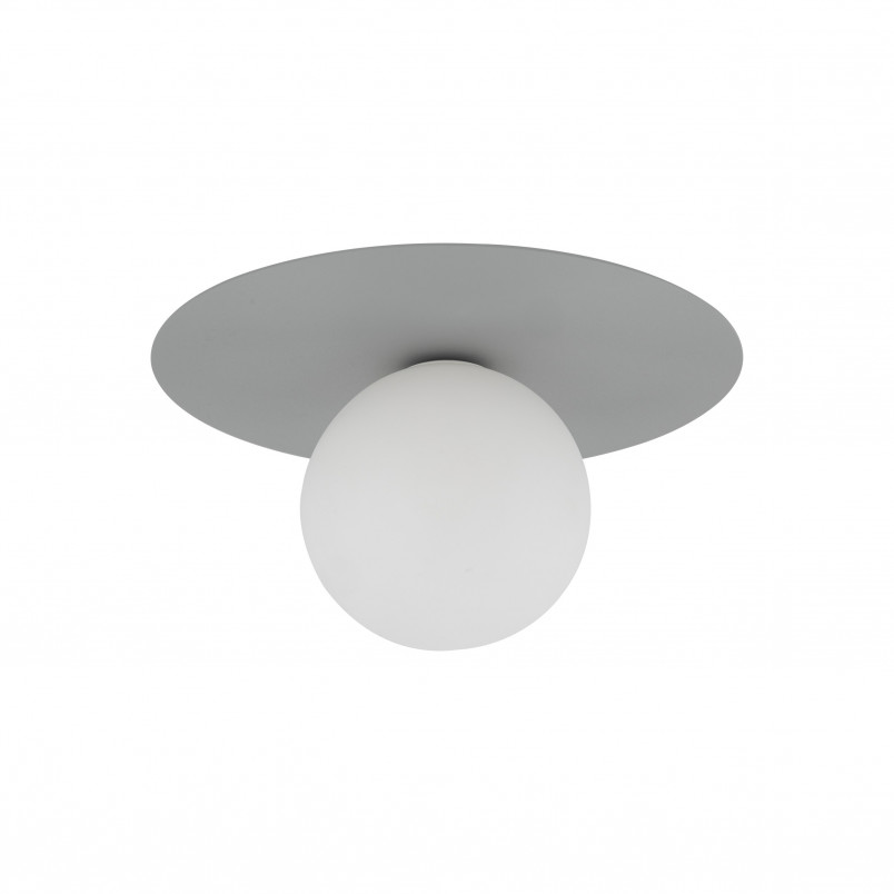 Plafon szklany kula Pixi 25cm biały / szary Lighting