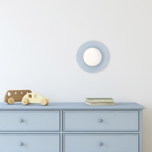 Plafon szklany kula Pixi 25cm biały / błękitny Lighting