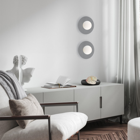 Plafon szklany kula Pixi 25cm biały / szary Lighting