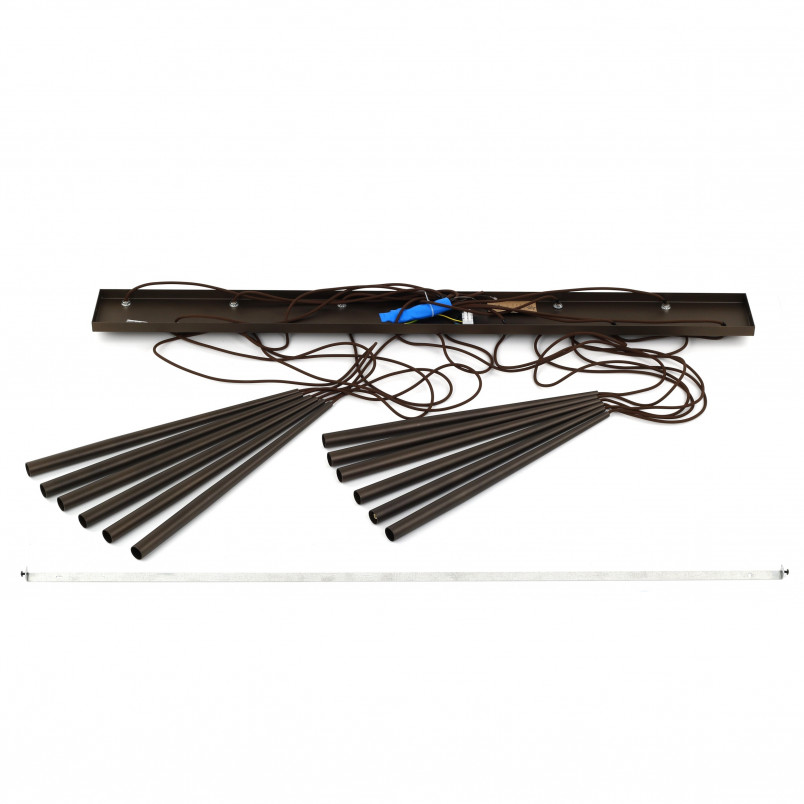 Lampa wiszące tuby Piano XII 120cm brązowa TK Lighting