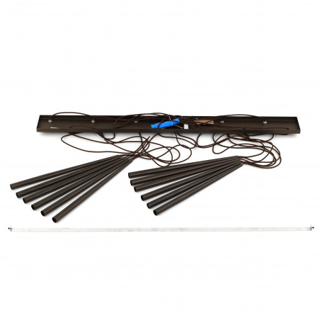 Lampa wiszące tuby Piano XII 120cm brązowa TK Lighting