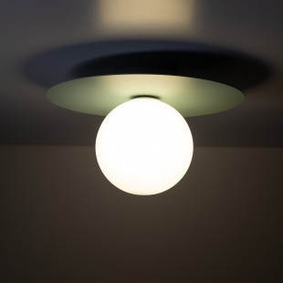 Plafon szklany kula Pixi 25cm biały / miętowy Lighting