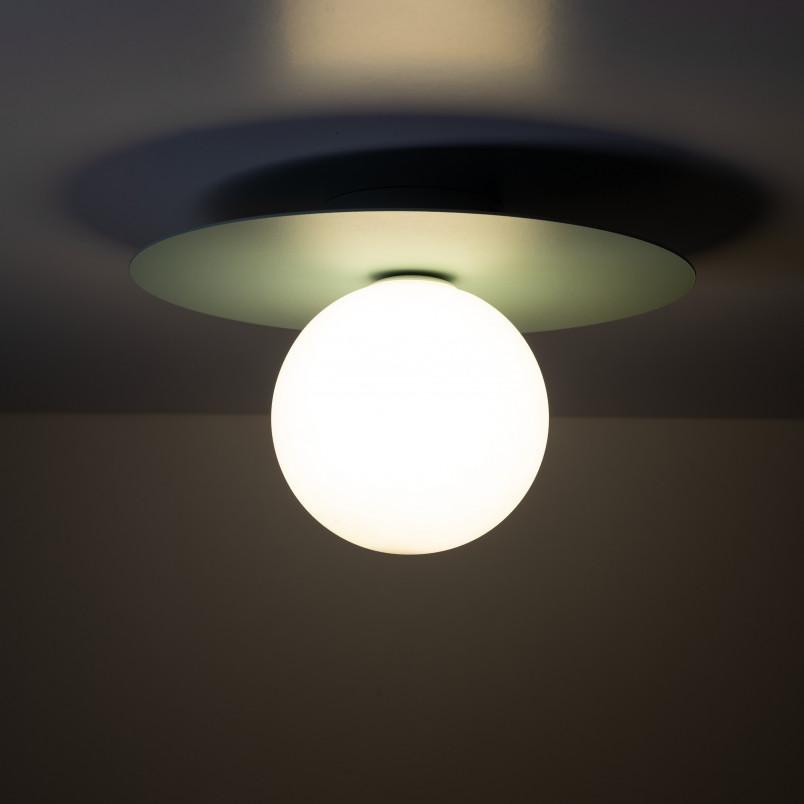 Plafon szklany kula Pixi 25cm biały / miętowy Lighting