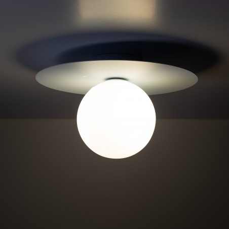 Plafon szklany kula Pixi 25cm biały / błękitny Lighting