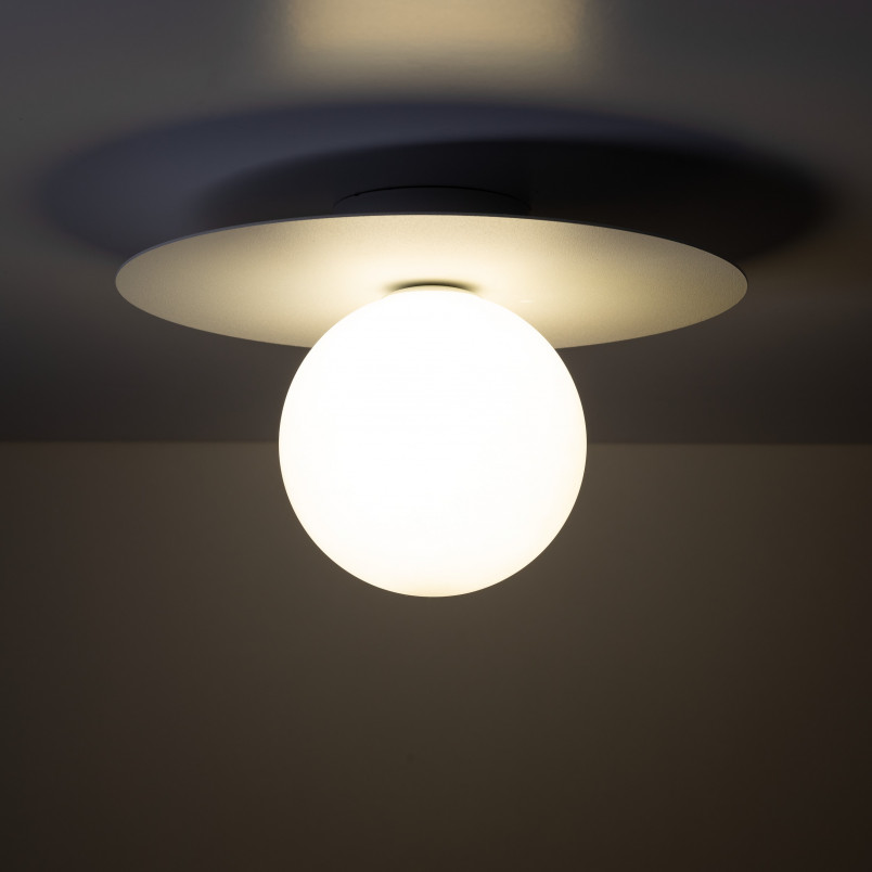 Plafon szklany kula Pixi 25cm biały Lighting