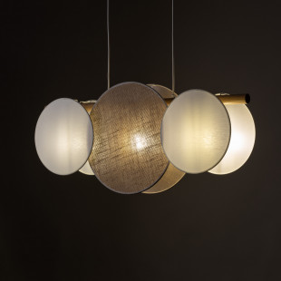 Lampa wisząca podłużna boho Pulse 80cm juta / biały TK Lighting