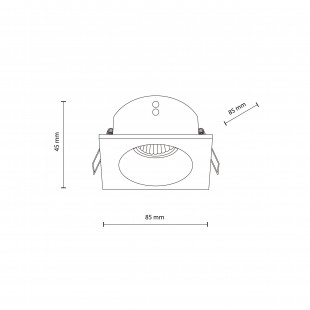 Lampa podtynkowa spot Prisma 8,5x8,5cm biała TK Lightinga